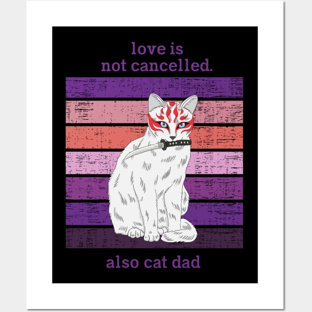 Cat t shirt - Also cat dad Wall Art by hobbystory
